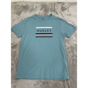 Hurley T-Shirt Men's Size Medium M Teal Seafoam Green Short Sleeve Crew Neck EUC